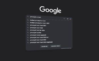 Illustrasjon av eit google søk med teksten pinnekjøtt er best